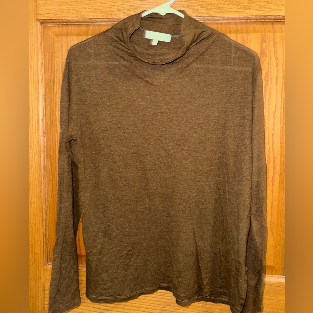 IRO Brown Angora Blend Turtleneck Sweater Made Portugal L